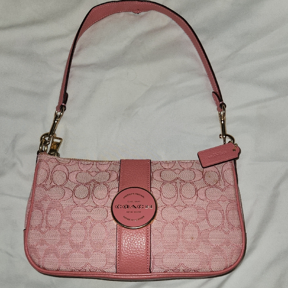 Coach Signature Pink Shoulder Bag